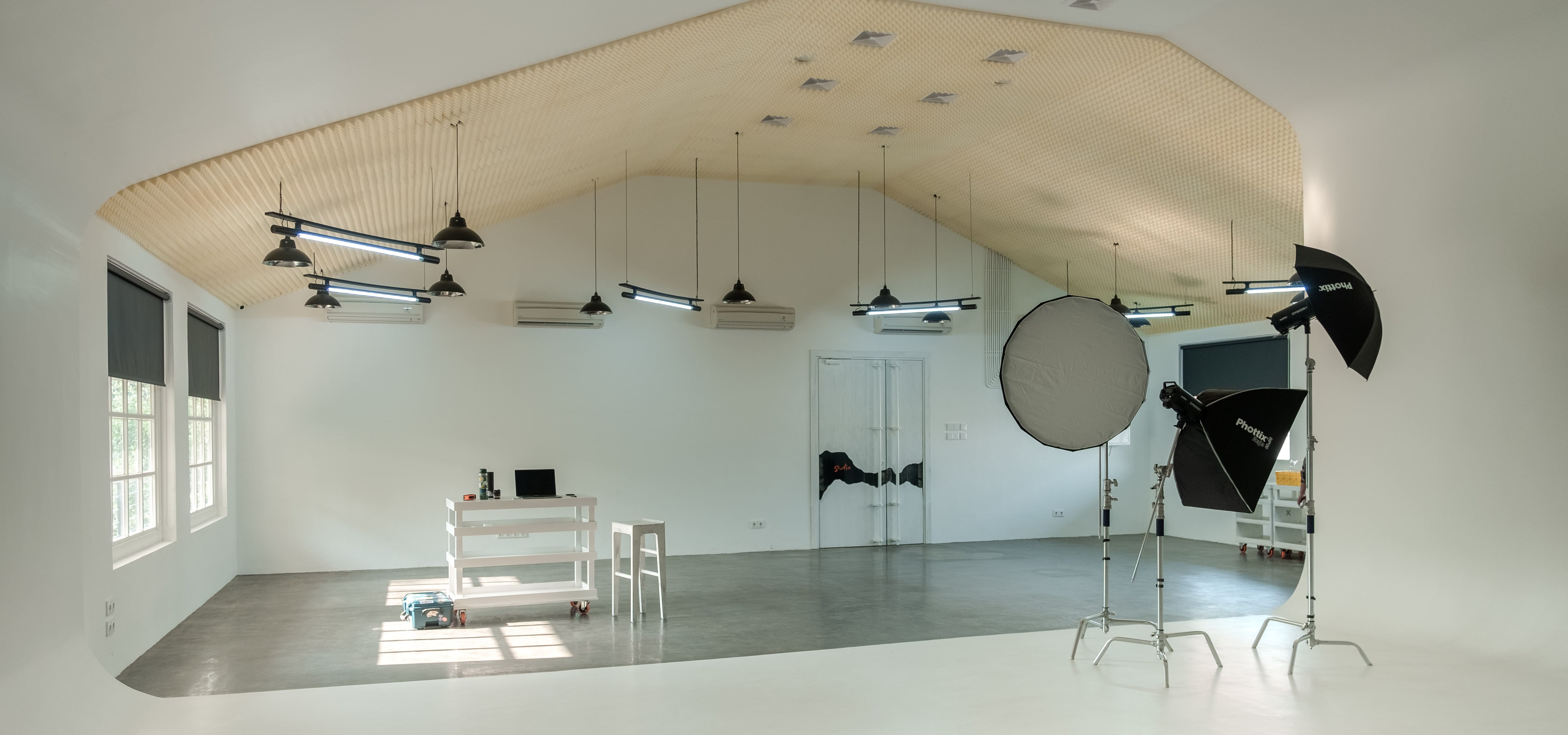 White liminal space studio at Bekasi